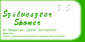 szilveszter sponer business card